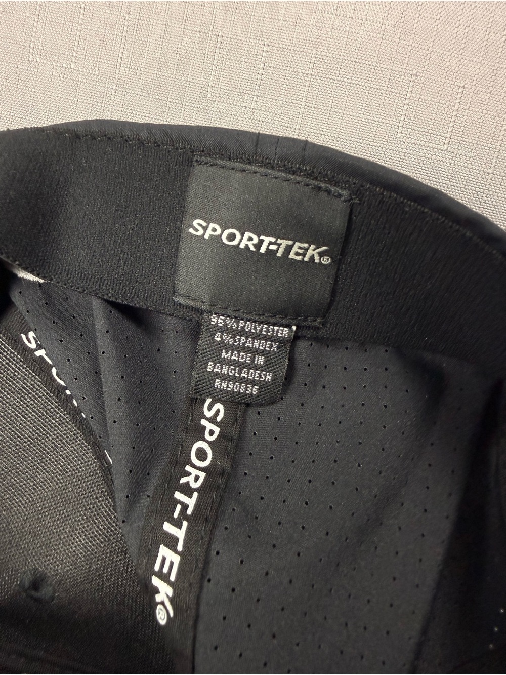Sport-Tek Black Hat with White "FORE" Embroidery - Picture 5 of 6